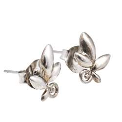 Pre Owned Tiffany & Co. Paloma Picasso Sterling Silver Olive Leaf Earrings