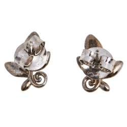 Pre Owned Tiffany & Co. Paloma Picasso Sterling Silver Olive Leaf Earrings