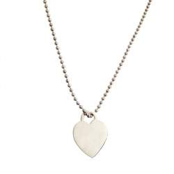 Pre Owned قلادة تيفاني آند كو. ريترن تو تيفاني بحلية قلب فضية