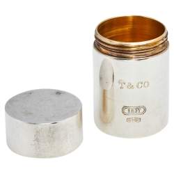 Tiffany and Co. Sterling Silver Cylindrical 1837 Pill or Dresser Box For  Sale at 1stDibs