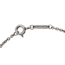 Pre Owned Tiffany & Co. Tiffany 1837 Silver Rubedo Interlocking Circles Chain Bracelet