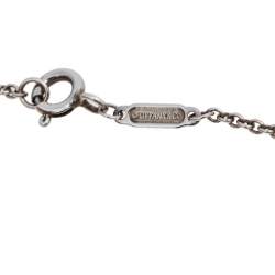 Pre Owned Tiffany & Co. Tiffany 1837 Silver Rubedo Interlocking Circles Chain Bracelet