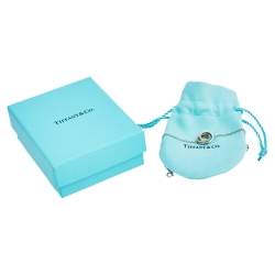 Pre Owned Tiffany & Co. Tiffany 1837 Silver Rubedo Interlocking Circles Chain Bracelet