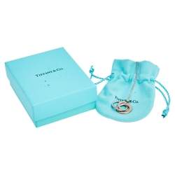 Pre Owned Tiffany & Co. Tiffany 1837 Interlocking Circles Rubedo and Silver Pendant Necklace