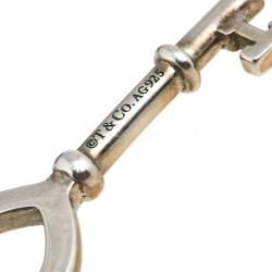 Pre Owned Tiffany & Co. Sterling Silver Heart Key Pendant