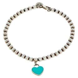 Return to Tiffany™ Tiffany Blue Heart Tag Bead Bracelet in Silver