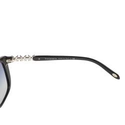 Pre Owned Tiffany & Co. Black/Blue Acetate TF 4090-B Crystal Embellished Gradient Sunglasses