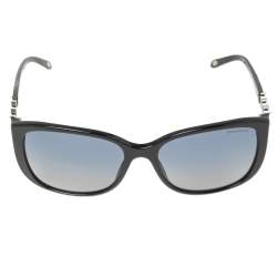 Pre Owned Tiffany & Co. Black/Blue Acetate TF 4090-B Crystal Embellished Gradient Sunglasses