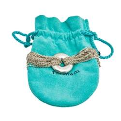 Pre Owned TIFFANY & CO. Mesh Circle Sterling Silver Toggle Bracelet