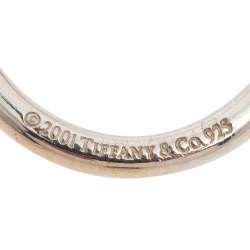 Pre Owned Tiffany & Co. Return To Tiffany Sterling Silver Heart Tag Key Ring