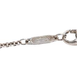 Pre Owned Tiffany & Co. Sterling Silver 1837 Bar Pendant Necklace