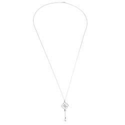 Pre Owned Tiffany & Co. Sterling Silver Knot Key Pendant Necklace