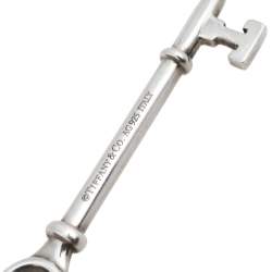 Pre Owned Tiffany & Co. Sterling Silver Knot Key Pendant Necklace