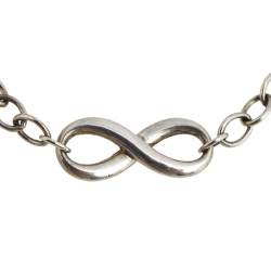 Pre Owned Tiffany & Co. Infinity Silver Chain Link Bracelet