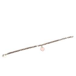 Pre Owned Tiffany & Co. Return to Tiffany Pink Enamel Heart Tag Bead Bracelet