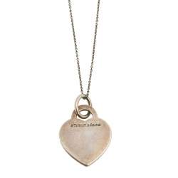 Pre Owned Tiffany & Co. Sterling Silver Return To Tiffany Heart Pendant Necklace