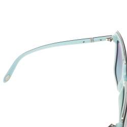 Pre Owned Tiffany & Co. Black/ Blue Gradient TF4135-B Crystal Detail Square Sunglasses
