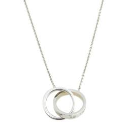 Pre Owned Tiffany & Co. 1837 Sterling Silver Interlocking Circles Pendant Necklace