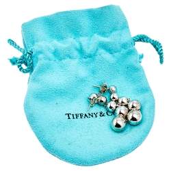 Pre Owned Tiffany & Co. Sterling Silver Graduated Bead Drop Earrings