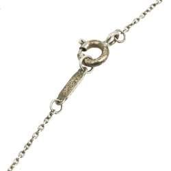 Pre Owned Tiffany & Co. Sterling Silver Heart Key Pendant Necklace