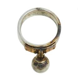 Pre Owned Tiffany & Co. HardWear Ball Sterling Silver Dangle Ring Size 57