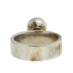 Pre Owned Tiffany & Co. HardWear Ball Sterling Silver Dangle Ring Size 57