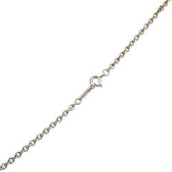 Pre Owned Tiffany & Co. Silver Crown Key Pendant Chain Necklace