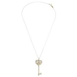 Pre Owned قلادة تيفاني & كو. فضة إسترلينية بدلاية قلب مفتاح 