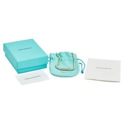 Pre Owned Tiffany & Co. Return to Tiffany Heart Tag Silver Beads Bracelet