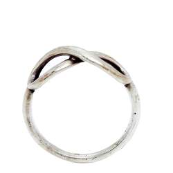 Pre Owned Tiffany & Co. Infinity Silver Ring Size 53