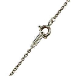 Pre Owned Tiffany & Co. Return To Tiffany Blue Enamel Silver Pendant Necklace.