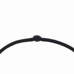 Pre Owned Tiffany & Co. Elsa Peretti Open Heart Silk Cord Silver Bracelet