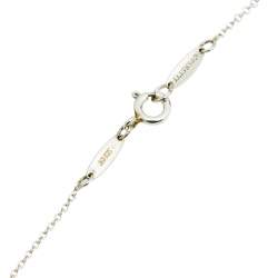 Pre Owned Tiffany & Co. Elsa Peretti Alphabet F Silver Pendant Necklace.