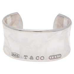 Pre Owned Tiffany & Co. 1837 Silver Wide Cuff Bracelet