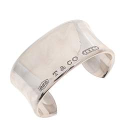 Pre Owned Tiffany & Co. 1837 Silver Wide Cuff Bracelet