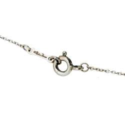 Pre Owned Tiffany & Co. Paloma Picasso Sterling Silver Diamond Loving Heart Pendant Necklace