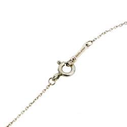 Pre Owned Tiffany & Co. Paloma Picasso Sterling Silver Diamond Loving Heart Pendant Necklace
