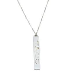 Pre Owned Tiffany & Co. Sterling Silver Vertical Bar Pendant Necklace