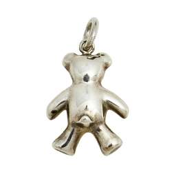 Pre Owned Tiffany & Co. Silver Teddy Bear Pendant