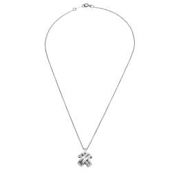 Pre Owned Tiffany & Co. Signature X Silver Pendant Necklace