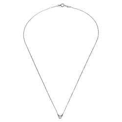 Pre Owned Tiffany & Co. Elsa Peretti Diamonds by Yard Silver Diamond Chain Necklace