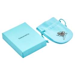 Pre Owned Tiffany & Co. Elsa Peretti Diamonds by Yard Silver Diamond Chain Necklace