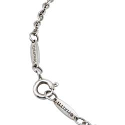 Pre Owned Tiffany & Co. Elsa Peretti Open Heart Silver Charm Bracelet