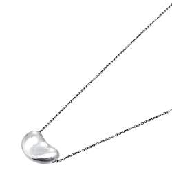 Pre Owned Tiffany & Co. Elsa Peretti Bean Sterling Silver Pendant Necklace