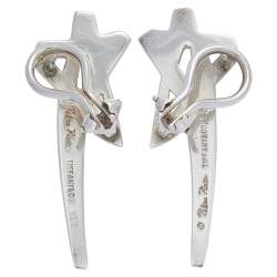 Pre Owned Tiffany & Co. Paloma Picasso Shooting Star Sterling Silver Earrings