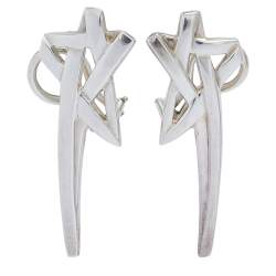 Pre Owned Tiffany & Co. Paloma Picasso Shooting Star Sterling Silver Earrings