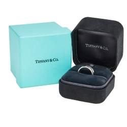 Pre Owned Tiffany & Co. Tiffany 1837 Sterling Silver Band Ring Size 50