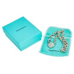 Pre Owned Tiffany & Co. Return to Tiffany & Co. Sterling Silver Heart Tag Necklace
