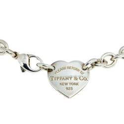 Pre Owned Tiffany & Co. Return to Tiffany & Co. Sterling Silver Heart Tag Necklace