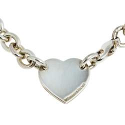 Pre Owned Tiffany & Co. Return to Tiffany & Co. Sterling Silver Heart Tag Necklace